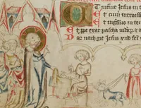 An illustration from Klosterneuburger Evangelienwerk (1340)