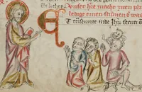 An illustration from Klosterneuburger Evangelienwerk (1340)