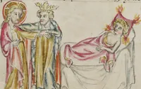 An illustration from Klosterneuburger Evangelienwerk (1340)