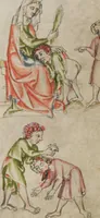 An illustration from Klosterneuburger Evangelienwerk (1340)
