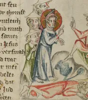 An illustration from Klosterneuburger Evangelienwerk (1340)