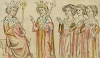 An illustration from Klosterneuburger Evangelienwerk (1340)