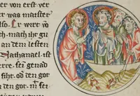 An illustration from Klosterneuburger Evangelienwerk (1340)