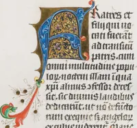 An illustration from Breviarium OFM (pars hiemalis) (1459)