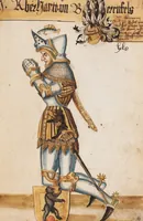 Picture 82 of 166 from Portraits of the Habsburg family and of knights killed in the Battle of Sempach (1386) (1560), leaf 105