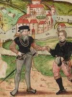 An illustration from The Housebook of the Lords of Hallwil (1550)