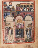 An illustration from Elias Cretensis, Commentarius in S. Gregorii Nazianzeni orationes (1250)