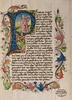 An illustration from Nicholas of Lyra, Interpretation of the Psalter, Part 1 (Ps. 1-74) (1450)