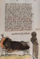 An illustration from Nicolaus de Lyra, Postilla super Genesim et Exodum (1396)
