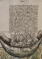 An illustration from Nycolaus de Lyra, Postilla super Leviticum, Numeros et Deuteronomium (1397)