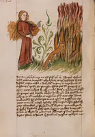 An illustration from Nycolaus de Lyra, Postilla super libros Iosue, Iudicum, Ruth, Esdrae, Iob (1401)