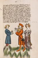 An illustration from Nycolaus de Lyra, Postilla super libros Iosue, Iudicum, Ruth, Esdrae, Iob (1401)
