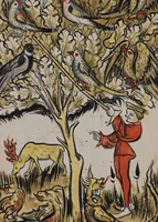 An illustration from Nycolaus de Lyra, Postilla super Ieremiam, Danielem, in Machabaeorum et Iudith (1393)