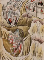 An illustration from Nycolaus de Lyra, Postilla super Ieremiam, Danielem, in Machabaeorum et Iudith (1393)