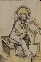 An illustration from Nycolaus de Lyra; Jacobus de Cessolis (1392)