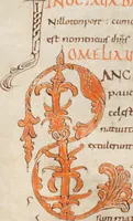 An illustration from Homiliarium Pauli Diaconi (950)