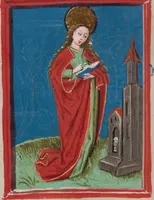 An illustration from Meditationes de sanctis mulieribus virginibusque (1478)