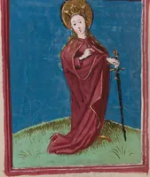 An illustration from Meditationes de sanctis mulieribus virginibusque (1478)