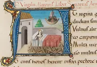 An illustration from Composite manuscript (Virgil) (1450)