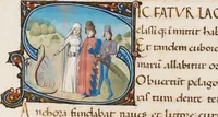 An illustration from Composite manuscript (Virgil) (1450)