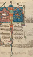 An illustration from Rothschild Pentateuch (1296)