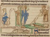 An illustration from Northumberland Bestiary (1250)