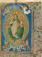 An illustration from Leaf from a missal (1460)