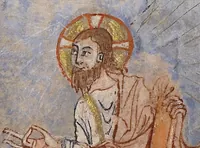 An illustration from Two Leaves from a Gospel Book (1000)