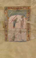 An illustration from Two Leaves from a Gospel Book (1000)