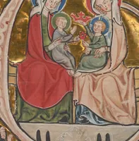 An illustration from Historiated Initial from a Gradual (1300)