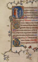 An illustration from Bute Psalter (1285)