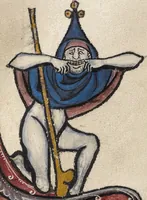An illustration from Bute Psalter (1285)