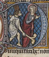 An illustration from Bute Psalter (1285)