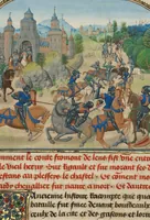 An illustration from Fifteen Cuttings from Histoire de Charles Martel (1463)