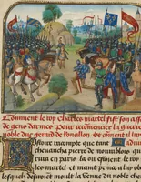 An illustration from Fifteen Cuttings from Histoire de Charles Martel (1463)
