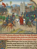An illustration from Fifteen Cuttings from Histoire de Charles Martel (1463)