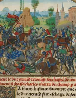 An illustration from Fifteen Cuttings from Histoire de Charles Martel (1463)