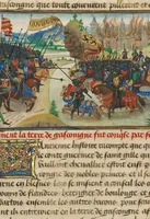 An illustration from Fifteen Cuttings from Histoire de Charles Martel (1463)