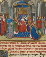 An illustration from Fifteen Cuttings from Histoire de Charles Martel (1463)