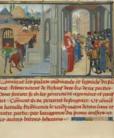 An illustration from Fifteen Cuttings from Histoire de Charles Martel (1463)