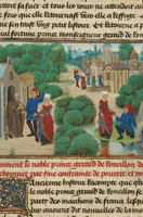 An illustration from Fifteen Cuttings from Histoire de Charles Martel (1463)