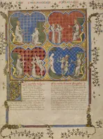 An illustration from Bible Historiale, vol. 2 (1360)