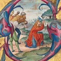 An illustration from Initial S: The Stoning of Saint Stephen, cutting from an antiphonal (1500)