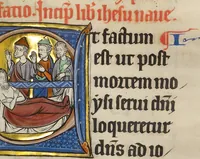 An illustration from Marquette Bible, 3 vols. (1270)