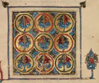 An illustration from Gospel Book (1250)