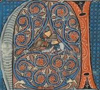 An illustration from Four cuttings from a Cistercian antiphonal (see Ms. 44) (1260)