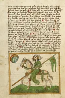 An illustration from Miscellany: Anatomical-Physiological Description of Men; Liber Synonimorum; Descriptions of Planets, Zodiacs, and Comets; Treatises on Divination from Names, etc. (1464)