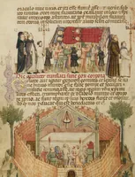 An illustration from Legenda Venerabilium Virorum Aymonis et Vermondi (1400)