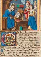 An illustration from Des cleres et nobles femmes; Le livre de la Cité des Dames (1470)