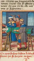 An illustration from Des cleres et nobles femmes; Le livre de la Cité des Dames (1470)